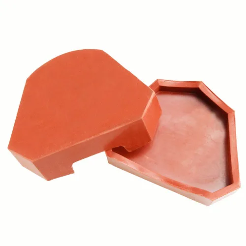 Vista 2 de 2pcs laboratorio dental silicona yeso modelo antiguo base moldes molde S tamaño bandeja marrón