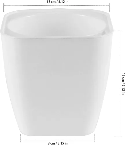 Vista 2 de Macetero de riego automático de 5 pulgadas, paquete de 10 macetas de plástico con 10 cuerdas de mecha, macetas que absorben la humedad