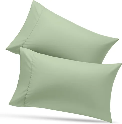 Vista 70 de Utopia Bedding - Juego de 2 fundas de almohada tamaño estándar, con cierre de sobre, tela de microfibra cepillada suave, resistentes al encogimiento