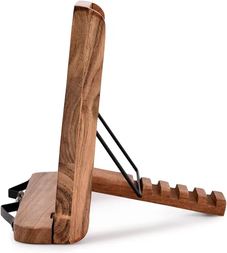 Vista 3 de NIRMAN Soporte de madera de acacia para libros de lectura de ángulo ajustable para libros de texto, recibos, libros de música, tableta, para hogar