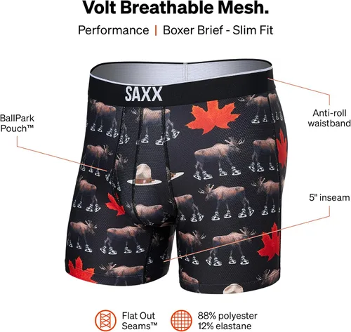 Vista 5 de Saxx - Ropa interior para hombre - Vibe Boxer Briefs con soporte integrado para bolsa de balas, otoño de 2020