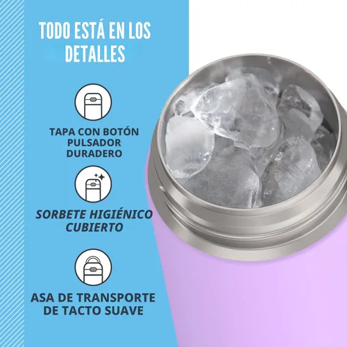 Vista 4 de THERMOS FUNTAINER Botella de agua con boquilla, 16 onzas, morado neón Púrpura neón