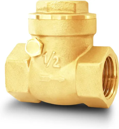 Vista 14 de Válvula de retención horizontal de 1" NPT, latón, rosca hembra resistente
