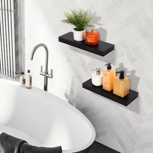 Vista 9 de Sorbus Estantes flotantes para pared, estante flotante de 16 pulgadas para cocina, dormitorio, sala de estar, baño, hogar y decoración de pared