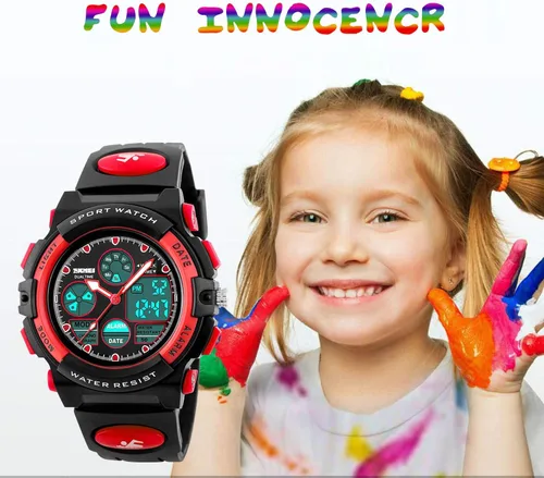 Vista 2 de cofuo Kids Digital Sport Watch, Boys Girls Waterproof Sports Outdoor Watches Children Casual Electronic Analog Quartz Wrist Watches with Alarm