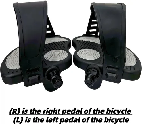 Vista 6 de YBEKI Pedales de bicicleta estática con correas para bicicleta giratoria y bicicleta estática de interior, garantía de 6 meses