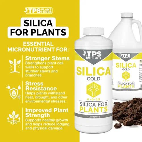 Vista 2 de TPS NUTRIENTS Silica Gold Nutriente y Suplemento para Fuerza de Plantas con Silicio Biodisponible 8 oz (250mL) Bioavailable Silicon, Strengthens