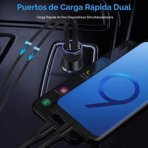 Vista 4 de Cargador tipo C Bloque de carga rápida para Samsung Galaxy S25, A15 5G, A16, A55, A35, A14, A13, A25, S24, S23, Fe, A03s, A53, Z Fold6, 20W PD 3.0
