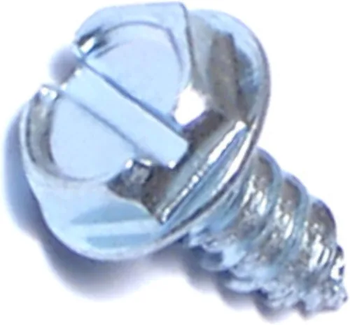 Vista 8 de Hard-to-Find Fastener 014973265397 Tornillos de chapa de arandela hexagonal ranurada, 8 x 3/8, pieza-100, zinc