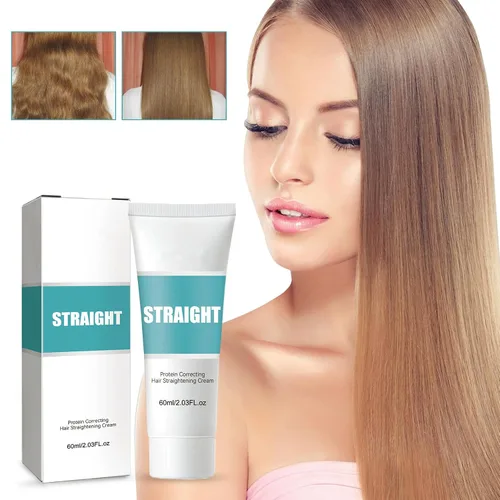 Vista 2 de Maigoole - Crema para alisar el cabello, crema alisadora de proteínas de seda y brillo para cabello rizado (2 unidades)