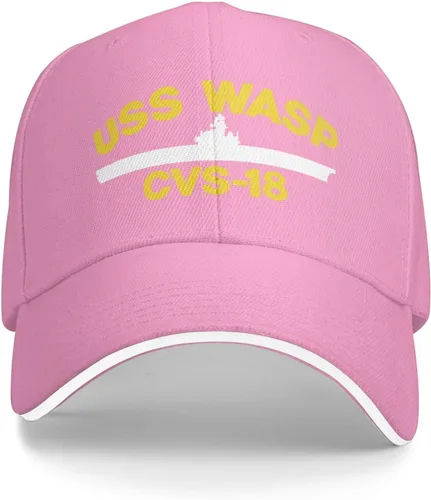 Vista 2 de USS Wasp Cvs-18 Outdoor Cap Unisex Hat Adjustable Baseball-Cap Peaked Sandwich Cap Snapback Hat