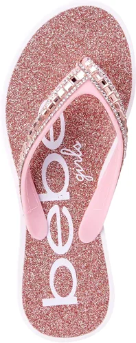 Vista 5 de bebe Girls Sandals - Glitter Rhinestone Thong Flip Flops Little KidBig Kid