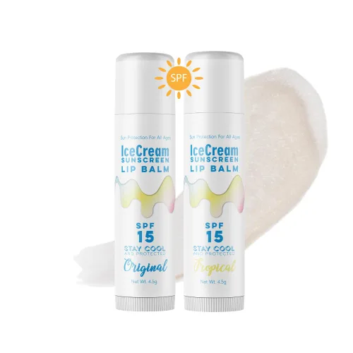 Vista 2 de IceCream Bálsamos labiales con protector solar, protector solar para labios, protector solar resistente al agua para labios, cuidado de labios