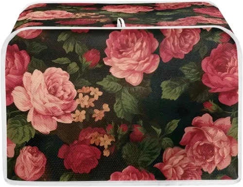Vista 22 de Tostadora de 2 rebanadas con estampado de mandala bohemio, cubierta a prueba de polvo con protección de huellas dactilares Pata de mandala boho