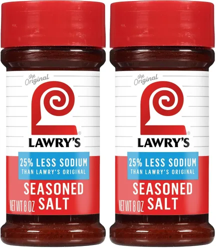 Vista 27 de Lawry's Sal sazonada, 25% menos de sodio, sin MSG añadido, certificado Kosher, básico, versátil, condimento multiusos para agitar en carne de res