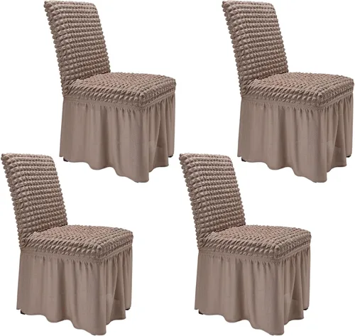 Vista 28 de NICEEC - Juego de 2 fundas para sillas de comedor Beige