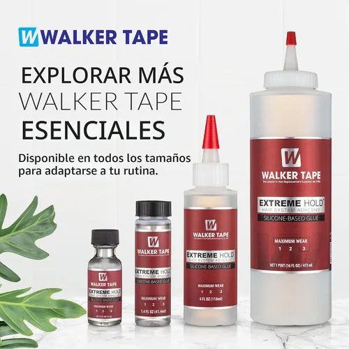 Vista 8 de Walker Tape Adhesivo de fijación extrema con cepillo de 1/2 fl oz, pegamento de peluca de encaje impermeable de máximo desgaste para pelucas