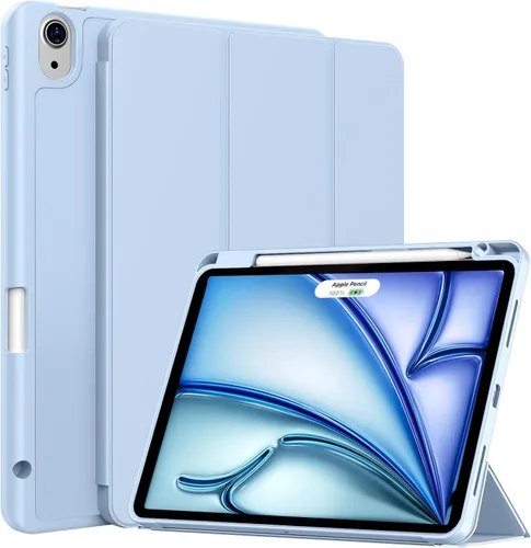 Vista 13 de Funda para iPad Air de 11 pulgadas M3/M2 (2025/2024), iPad Air 5/4 (2022/2020 5ª/4ª generación de 10.9 pulgadas) con soporte para lápiz, soporte
