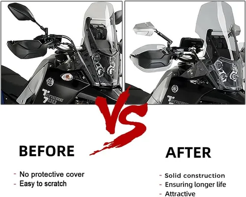 Vista 5 de Extensiones de protector de mano de motocicleta para Tenere 700 Tenere700 XTZ 700 2019-2021 (gris ahumado)