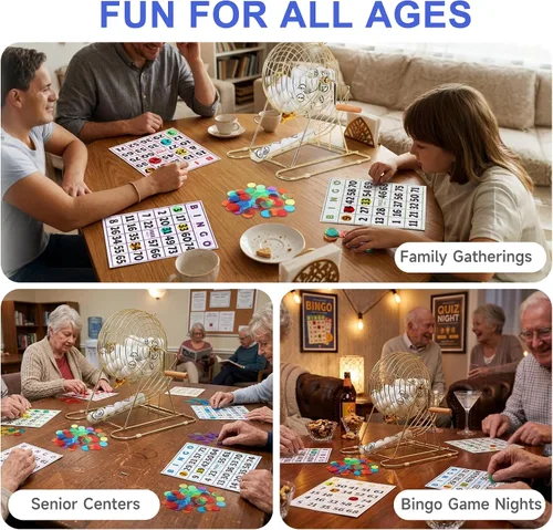 Vista 9 de GSE - Tarjetas de juego de bingo jumbo con números de fácil lectura, 100 hojas de bingo reutilizables