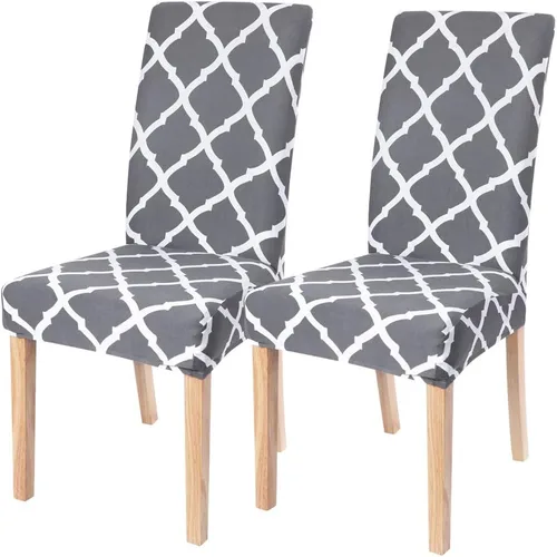 Vista 75 de SearchI Juego de 2 fundas elásticas para sillas Parsons de comedor, fundas elásticas con estampado de elastano, extraíbles, lavables, fundas