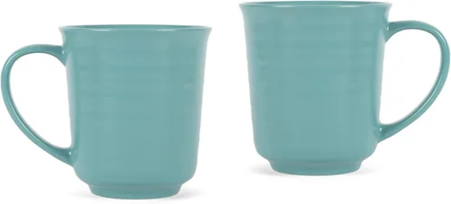 Vista 10 de Elanze Designs Tazas de café de cerámica de 17 onzas con acabado esmaltado mate marrón, paquete de 2