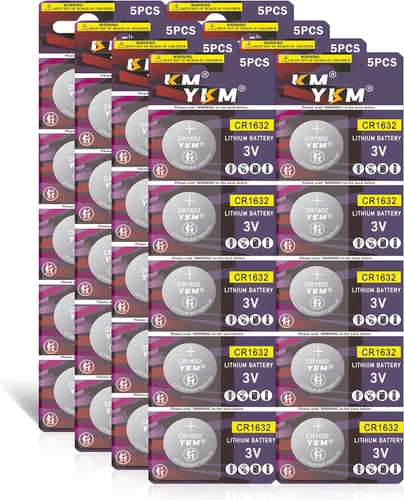 Vista 8 de YKM CR1632 - Baterías de monedas de litio de 3 V, paquete de 5 para relojes
