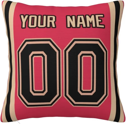 Vista 14 de Fundas de almohada personalizadas decorativas con nombre y número, fundas de almohada cuadradas para sofá, dormitorio, silla de automóvil