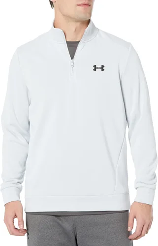 Vista 8 de Under Armour Sudadera con capucha para hombre Armourfleece con cremallera de 1/4 (001) Negro / Negro
