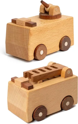 Vista 14 de Coches de construcción de juguete de madera, 3+