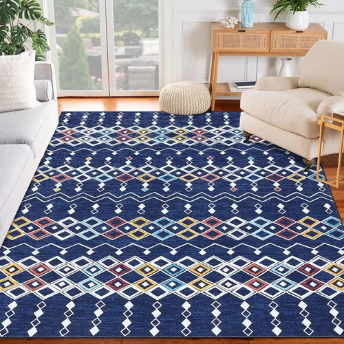 Vista 15 de FairOnly Tapete marroquí bohemio de 2 x 3 pulgadas, lavable, antideslizante, pequeño, para baño, cocina, dormitorio, entrada