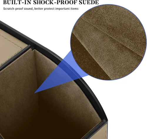 Vista 6 de Caja de almacenamiento multifuncional para vehículos, organizador de asiento trasero de automóvil con 2 portavasos para bebidas, soporte