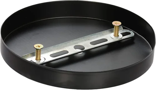 Vista 5 de Kit de luces para techo de techo, placa de techo negra de 6 pulgadas, accesorios de luz colgante + 5 conectores negros para alivio de tensión