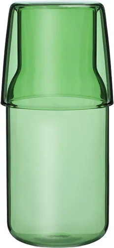 Vista 13 de Sizikato Jarra de Agua de Mesita de Noche de Cristal Transparente de 15 Oz con Vaso de Cristal.