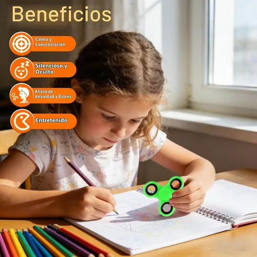 Vista 5 de SCIONE Paquete de 25 Fidget Spinners a granel, juguetes Fidget para niños
