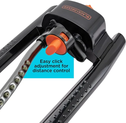 Vista 7 de Black + Decker® - Aspersor oscilante de metal de 3,600 pies cuadrados, duradero, ajustable, cobertura uniforme de riego BD3435