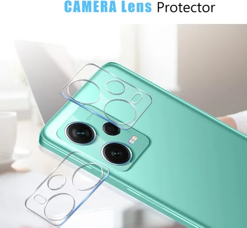 Vista 6 de Protector de pantalla de vidrio templado de privacidad para Redmi Note 12 4G (2+2) + protector de lente de cámara (2 paquetes), película de vidrio