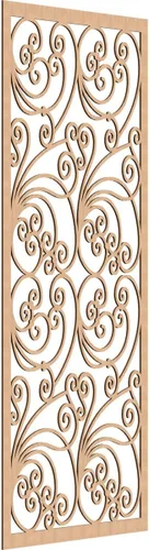 Vista 89 de 9 3/8"W x 24 3/8"H x 1/4"T Marilla Decorativos Paneles de Pared de Madera Calado, Abedul
