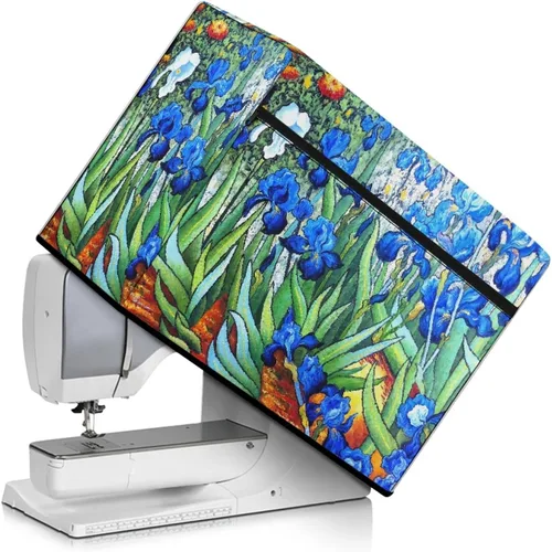 Vista 20 de Funda para máquina de coser de girasoles de otoño con prácticos bolsillos, cubierta protectora duradera acolchada contra el polvo, accesorios
