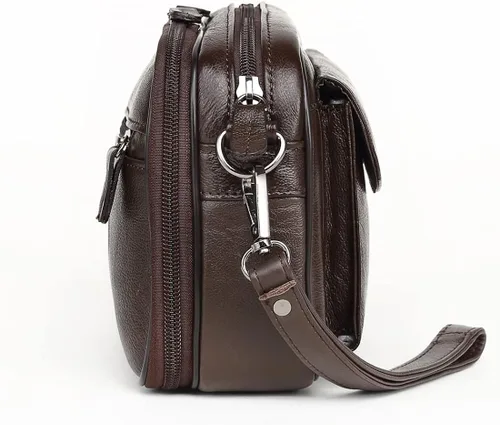 Vista 6 de KPYWZER Bolso de mano de cuero para hombre