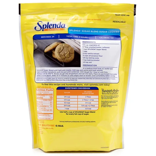 Vista 3 de Edulcorante SPLENDA de bajas calorías para hornear, mezcla de azúcar, bolsa resellable, 32 onzas