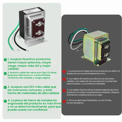 Vista 3 de Transformador de timbre de 16 V 30 VA compatible con timbre de video con anillo con cable, pieza de repuesto para timbre de puerta transformador