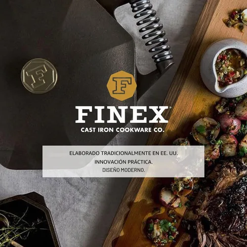 Vista 8 de FINEX - Plancha doble de hierro fundido de 22 pulgadas, pre-sazonada