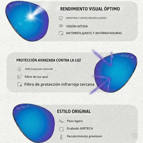 Vista 6 de NINES Lentes de sol polarizados FORK, NIRTECH y UV400, lentes antirreflejos hidrofóbicos. Ideal para pesca y aventuras al aire libre