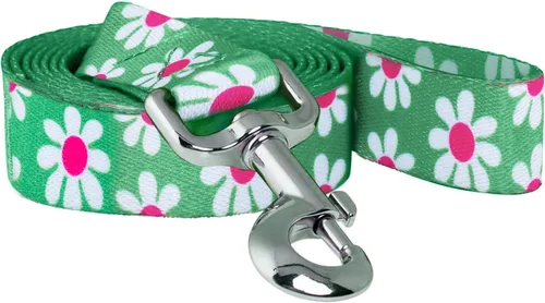 Vista 4 de Native Pup Correa para perro, margarita azul, flor verde, camuflaje rosa, leopardo, orgullo arcoíris de 5 pies (azul camuflado)