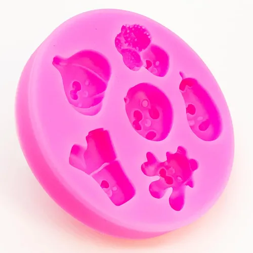 Vista 3 de Tomate Jengibre Ajo Brócoli Vegetal Frutas Tomate Molde de Silicona para DIY Dulces Postres Pasta de Goma Pudín de Cristal Cupcake Decoración