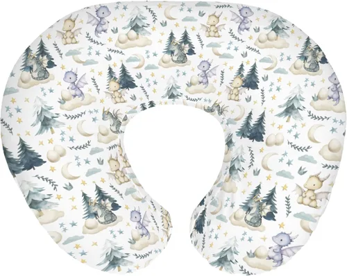 Vista 17 de Fundas de almohada de lactancia de dragón y caballeros de cuento de hadas para niños y niñas, dragones de fantasía, castillo de princesa, funda