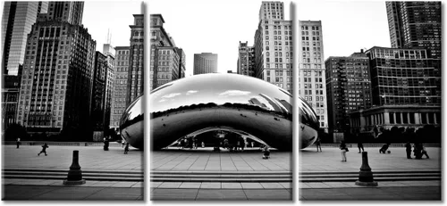 Vista 22 de TUMOVO Cuadros de la ciudad de Nueva York, arte de pared en blanco y negro, 3 paneles, rascacielos del centro de América, impresiones artísticas