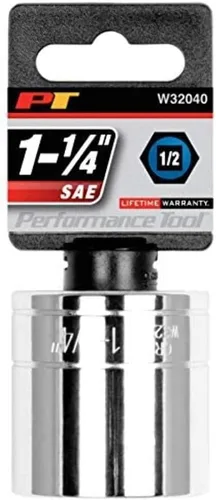 Vista 3 de Performance Tool W32334 1/2 Drive 1-1/16 6Point Deep Wall Socket, 1 paquete