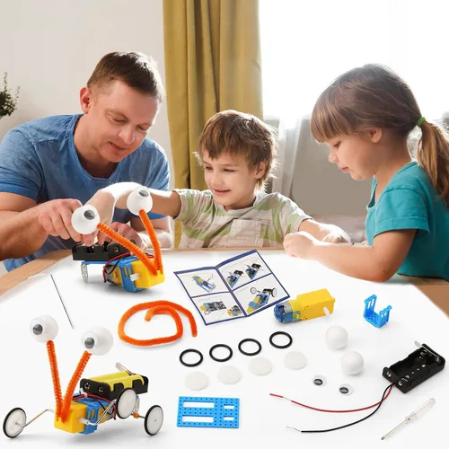 Vista 2 de Juego de 4 kits de robot a granel para niños, juguetes de construcción STEM